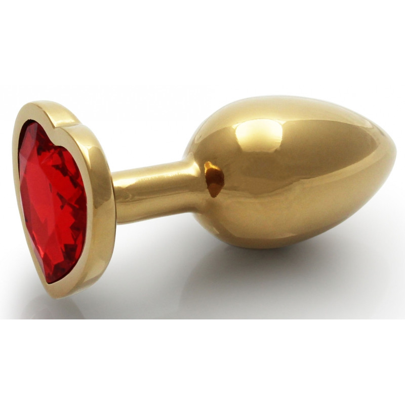 Ouch! Bijou anal Heart Gem S 6 x 2.6 cm Doré-Rouge